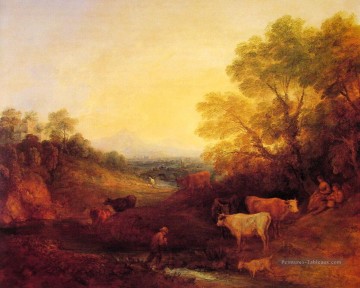 Paysage avec des bovins Thomas Gainsborough Peinture à l'huile